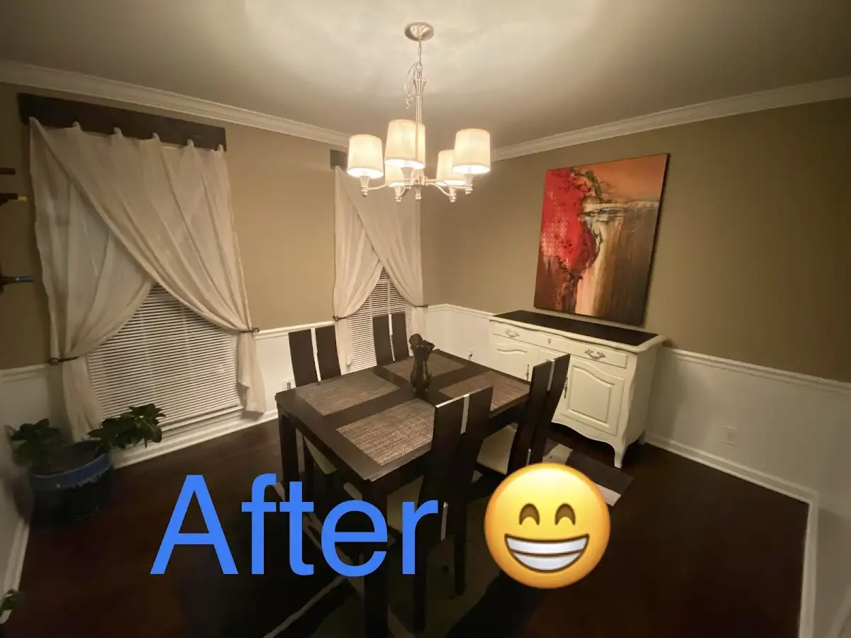 Professional dining room restoration after water damage in Denton